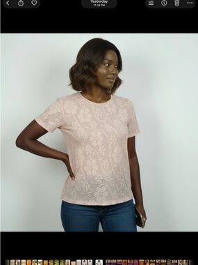 Chico's Floral Lace Tee NWOT!!